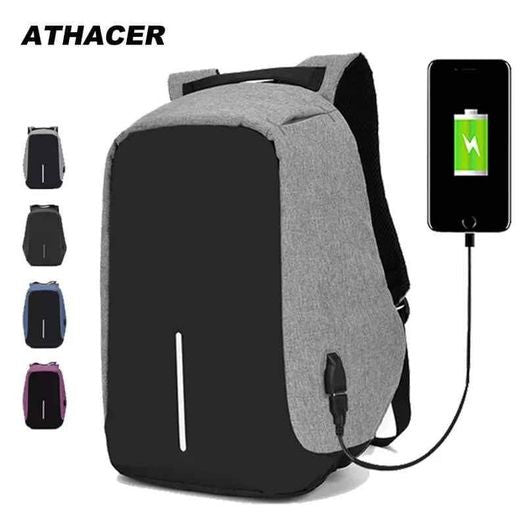 Bolso Mochila Antirobo Con Puerto USB